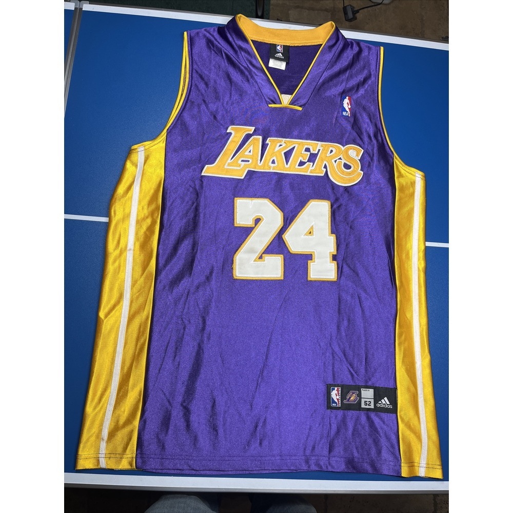 Kobe Bryant #24 Los Angeles Lakers Stitched NBA Jersey Adidas Size 52‎ Purple XL
